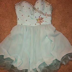 Light blue homecoming/prom dress